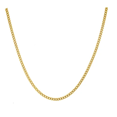 Vintage 14K Gold Long Necklace Curb 64 cm