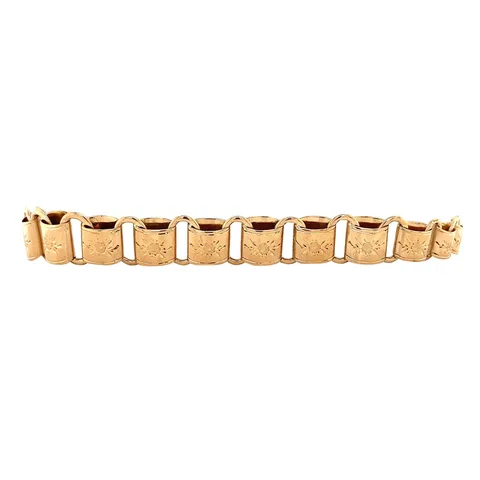 Vintage 14K Rose Gold Fancy Bracelet