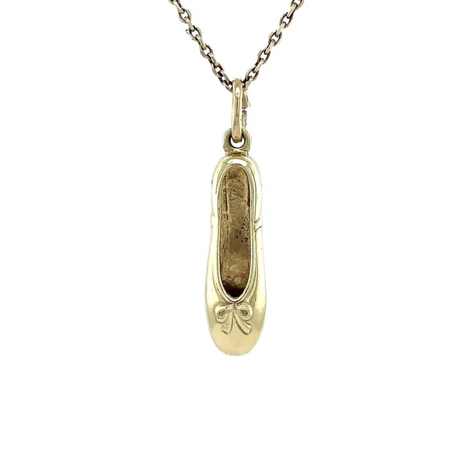 Vintage 14K Gold Balletschoen Pendant