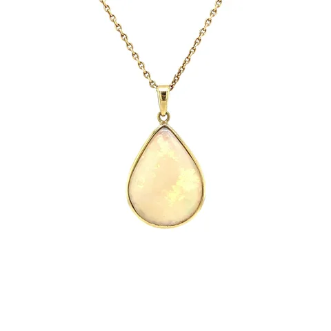 Vintage 14K Gold Pendant with Opal