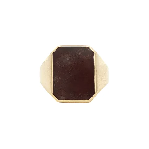 Vintage 14K Gold Signet Ring with Carnelian