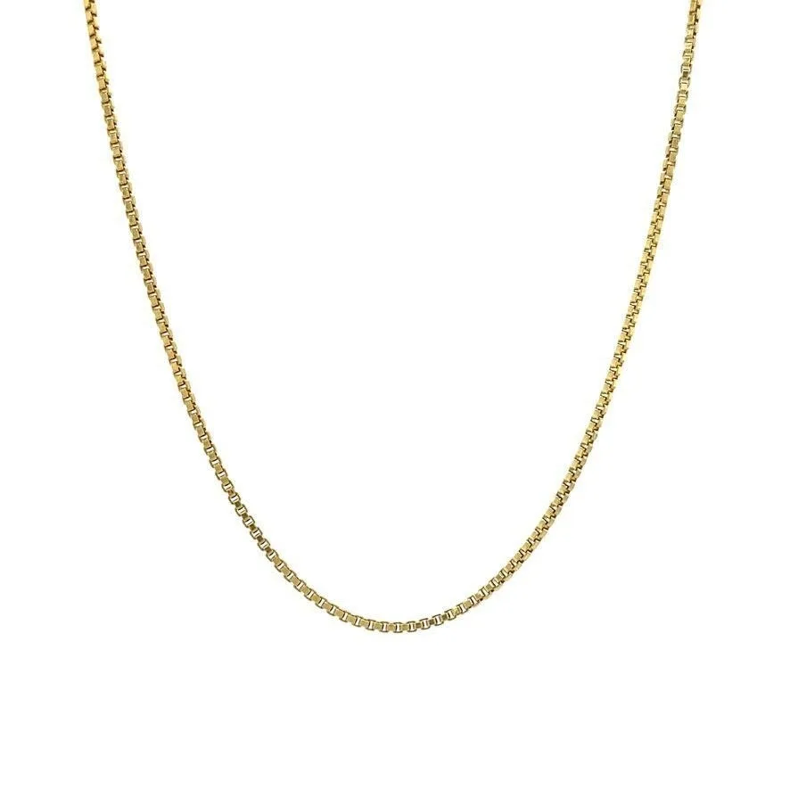 Vintage 14K Gold Long Necklace Venetian 44 cm