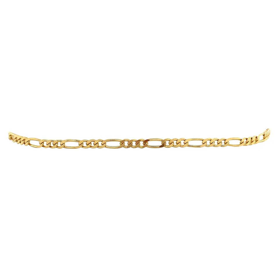 Vintage 14K Gold Bracelet Figaro 18 cm