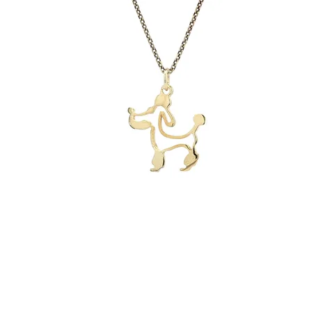 Vintage 14K Gold Poodle Pendant
