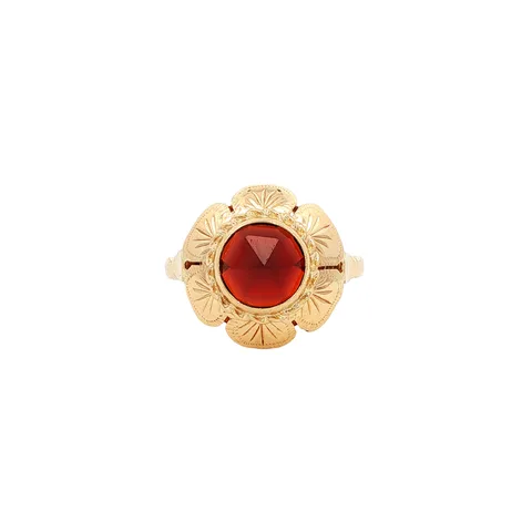 Vintage 14K Gold Ring with Garnet