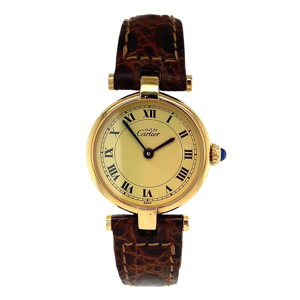 Vintage Cartier Paris Vermeil 18K Gold Watch Quartz