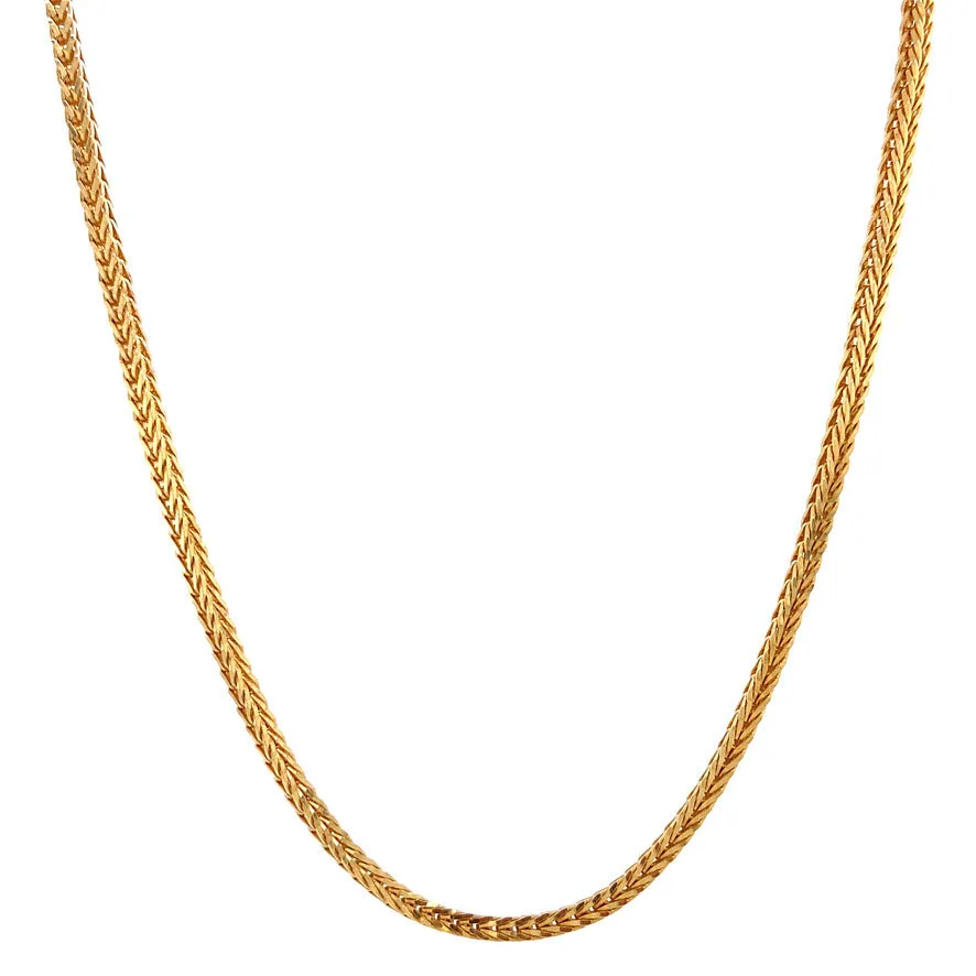 Vintage 14K Gold Necklace Foxtail 42.5 cm