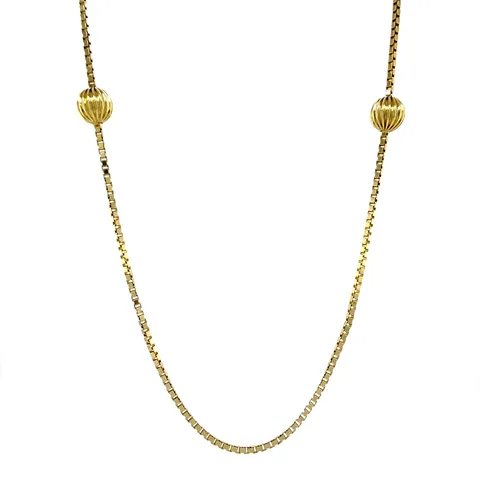 Vintage 14K Gold Bead Venetian Necklace
