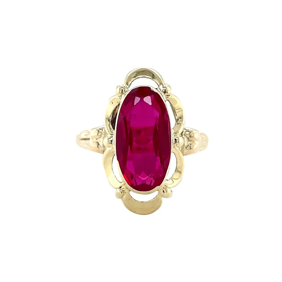 Vintage 14K Gold Ring with Ruby