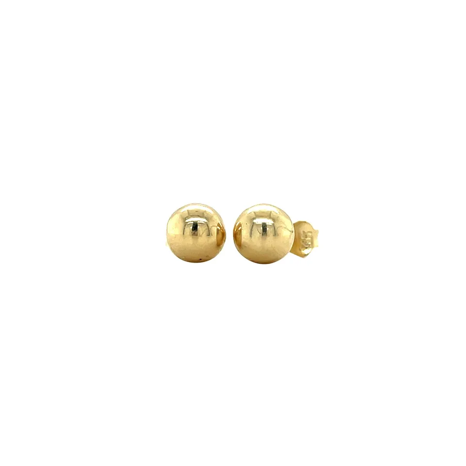 Vintage 14K Gold Bead Stud Earrings