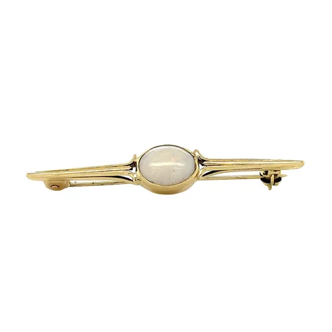 Vintage 14K Gold Brooch with Opal