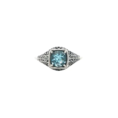 Vintage Sterling Silver Ring with Topaz