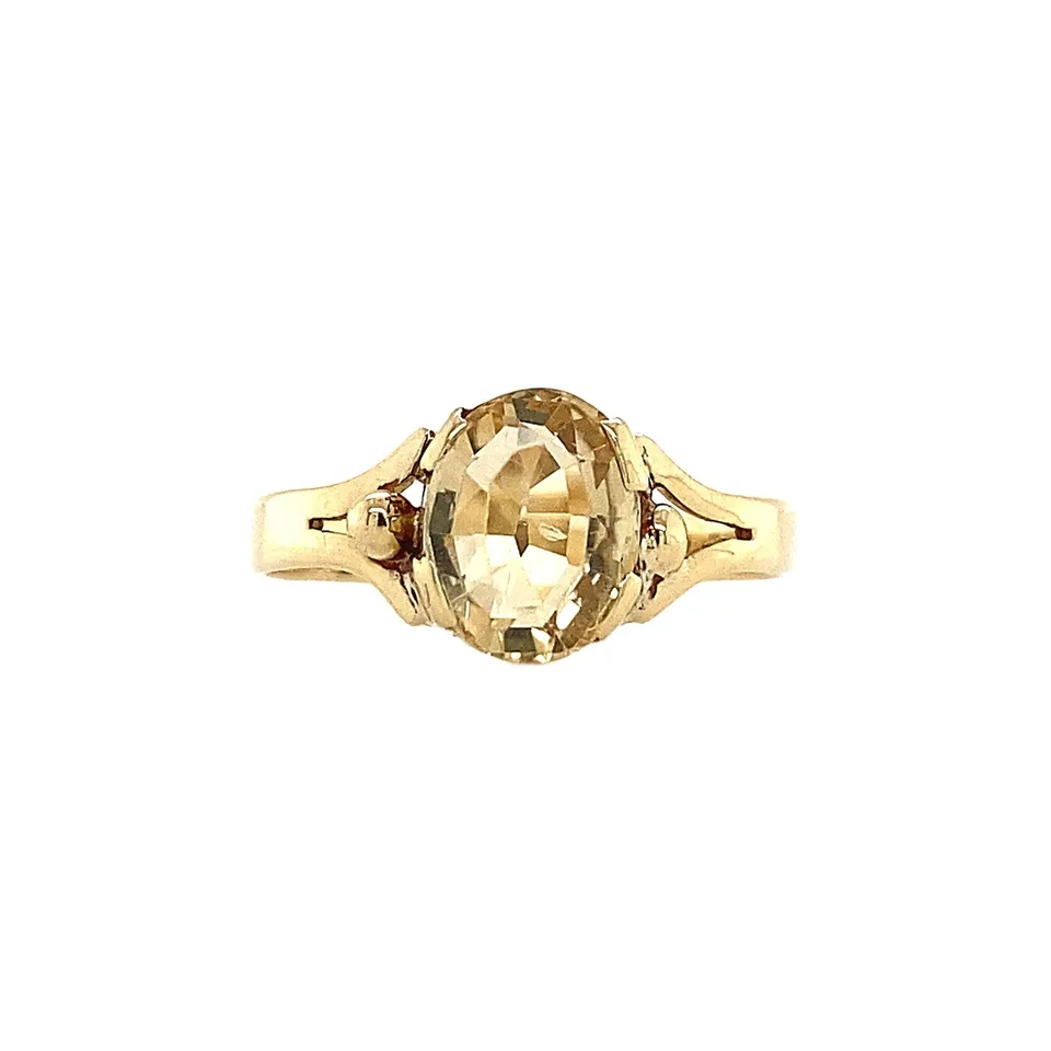 Vintage 14K Gold Ring with Citrine