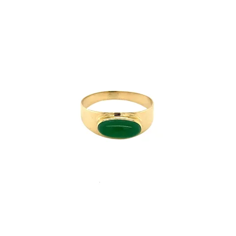 Vintage 14K Gold Ring with Jade