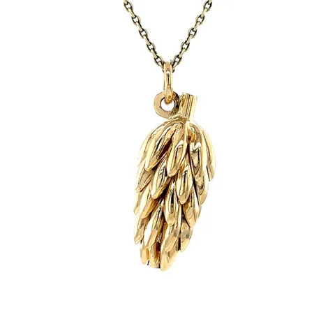 Vintage 18K Gold Banana Bunch Pendant