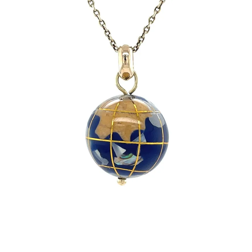 Vintage 14K Gold Globe Pendant