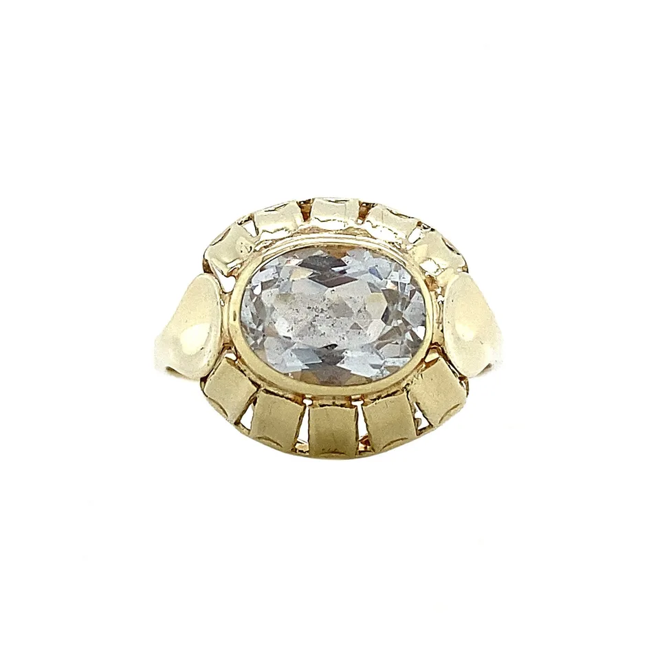 Vintage 14K Gold Ring with Aquamarine