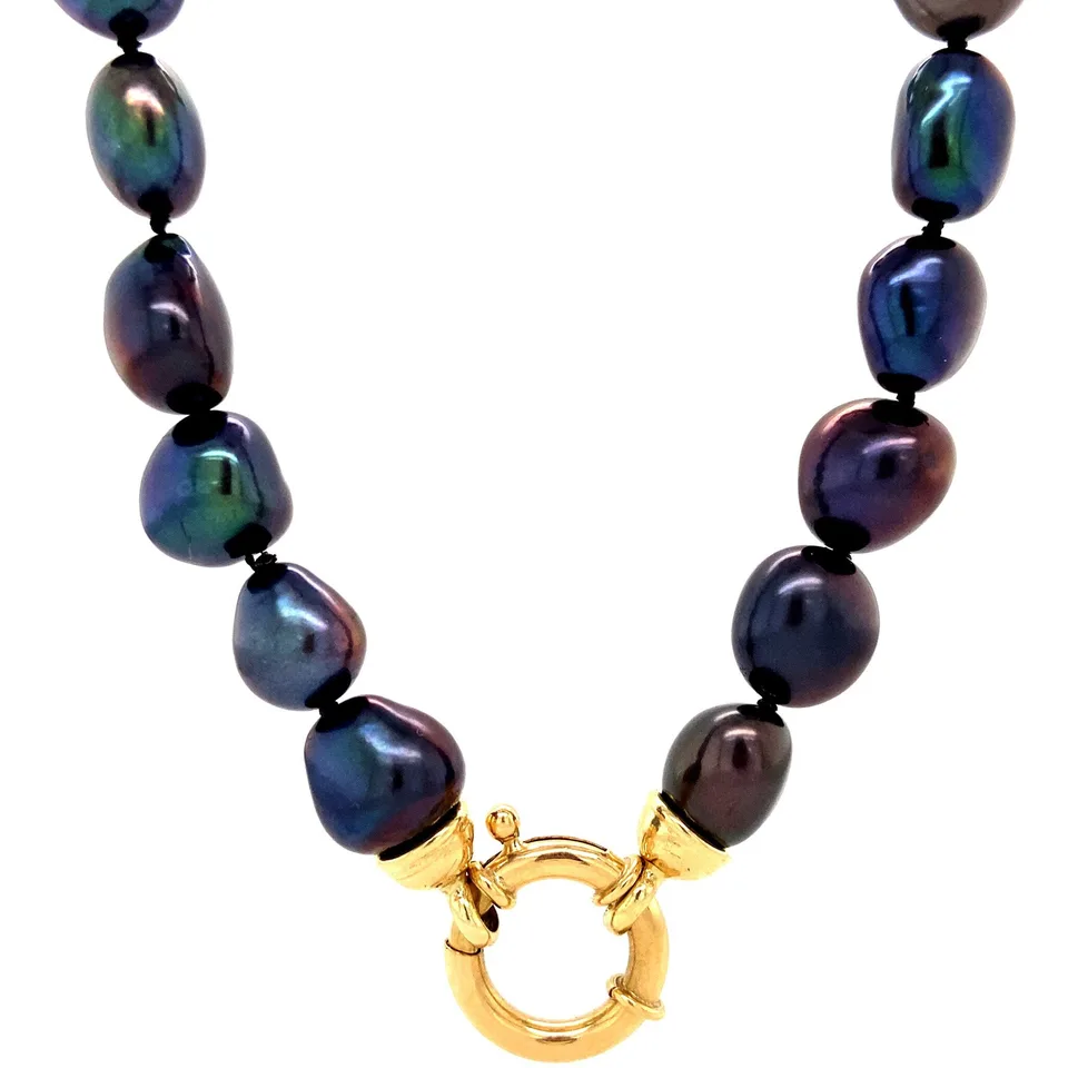 Vintage Pearl Necklace with 14K Gold Clasp