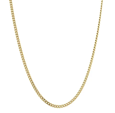 Vintage 14K Gold Long Necklace Curb 64 cm