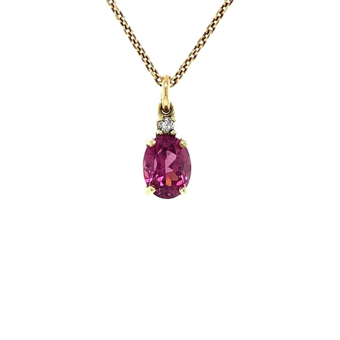 Vintage Grace 14K Gold Pendant, Lavender Love