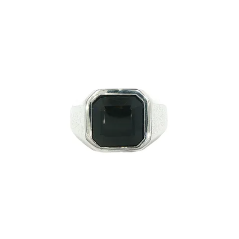 Vintage Sterling Silver Ring with Onyx