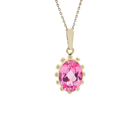 Vintage 14K Gold Pendant with Sapphire
