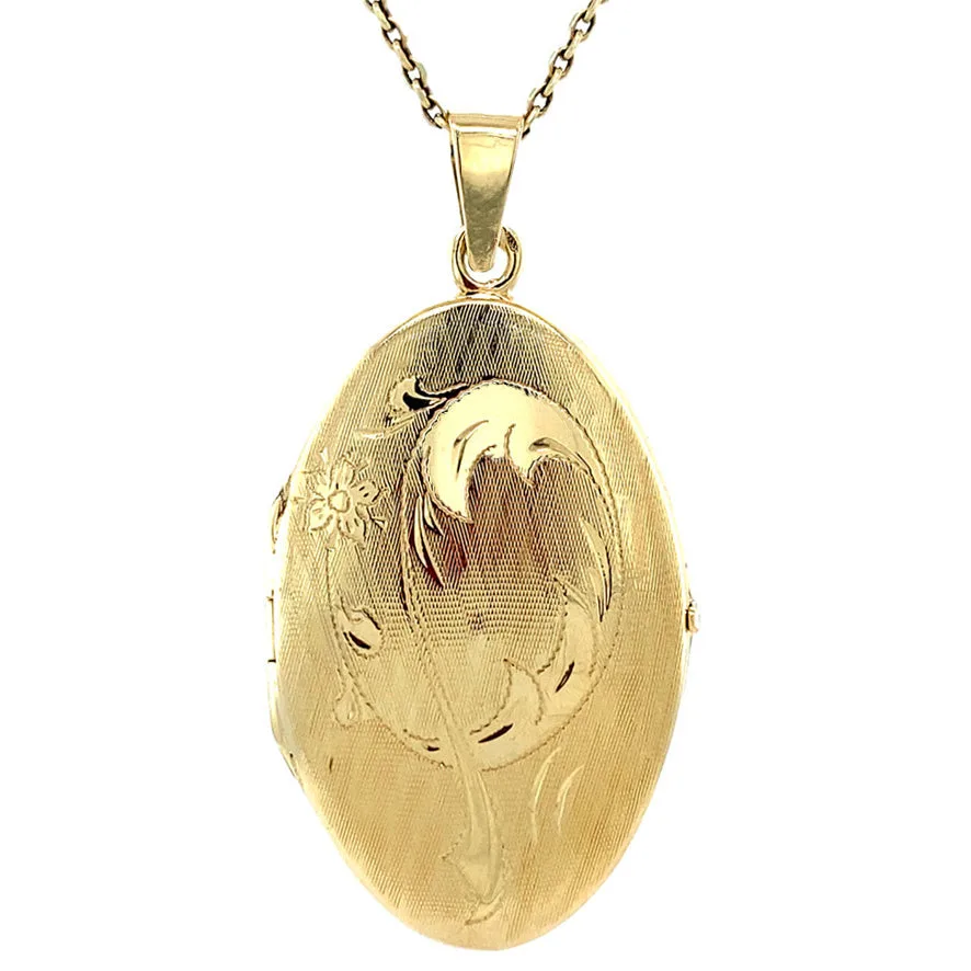 Vintage 14K Gold Locket with Engraving