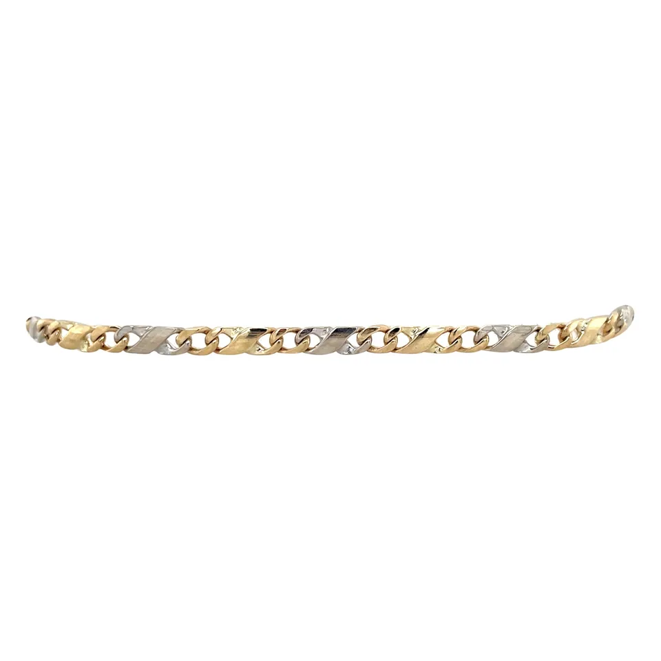 Vintage 14K Two Tone Gold Fancy Bracelet