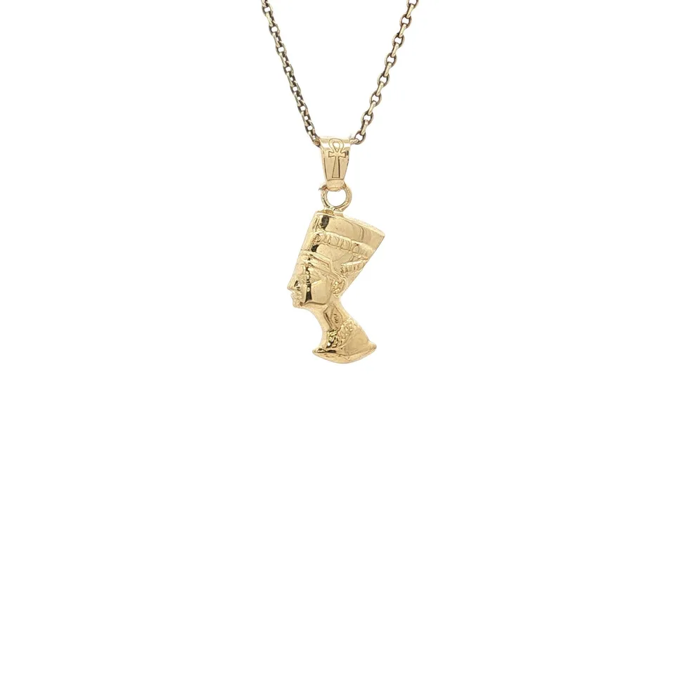 Vintage 18K Gold Nefertiti Pendant
