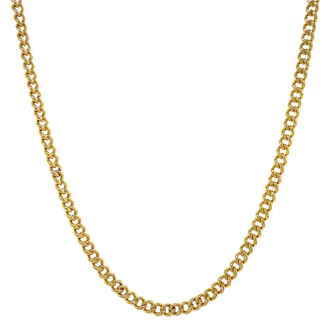 Vintage 14K Gold Long Necklace Curb 57.5 cm