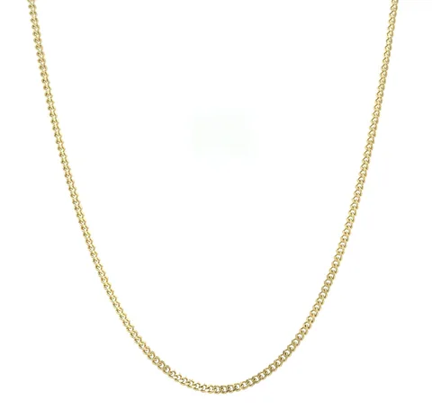 Vintage 14K Gold Long Necklace Curb 46 cm