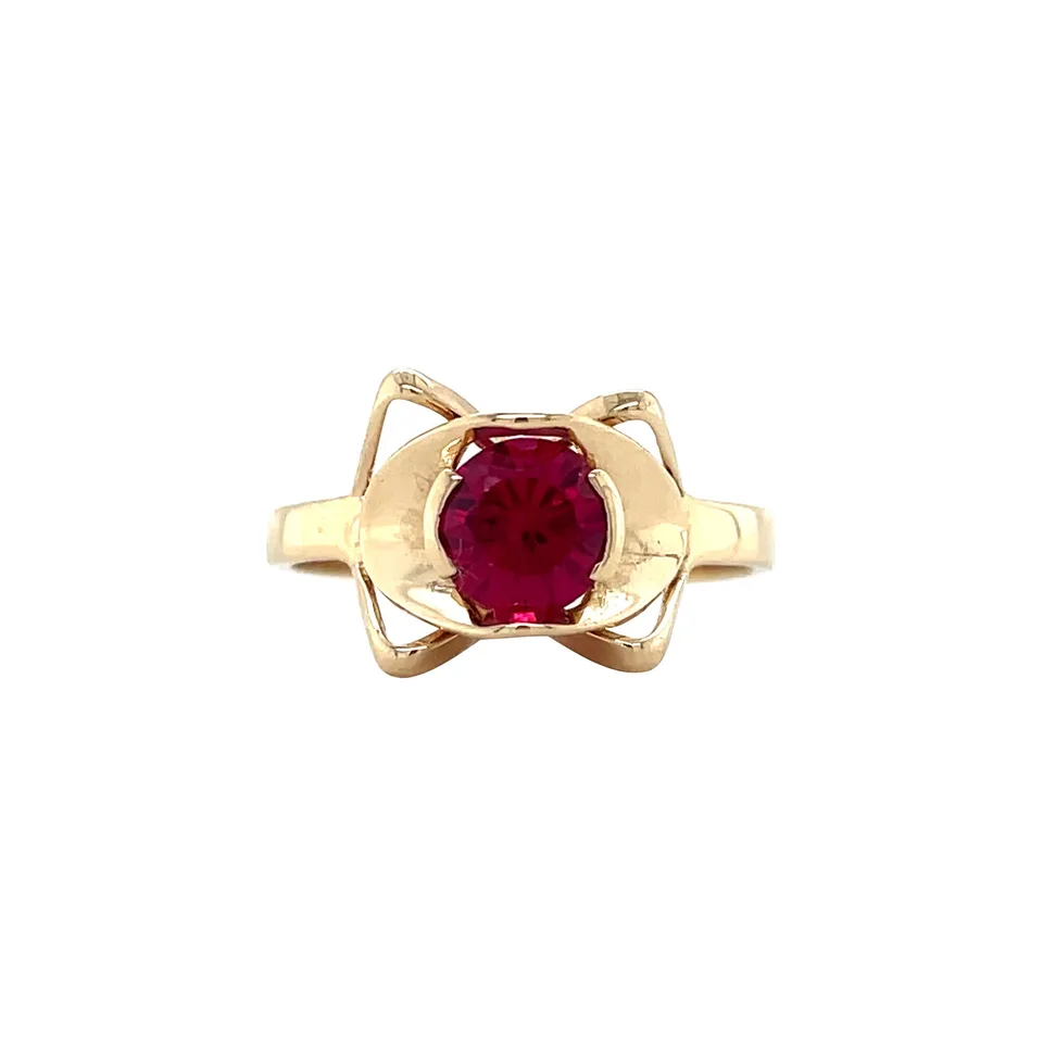 Vintage 14K Gold Ring with Ruby