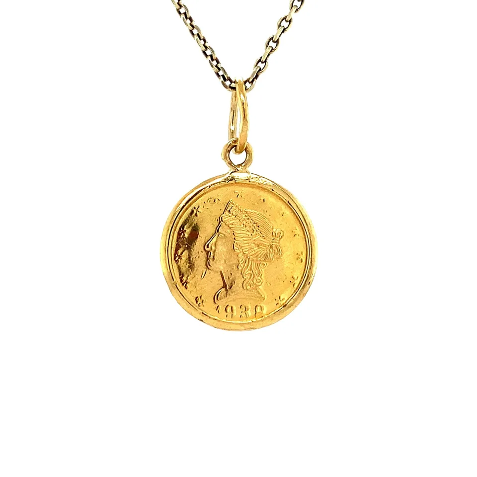 Vintage 22K Gold Coin Pendant