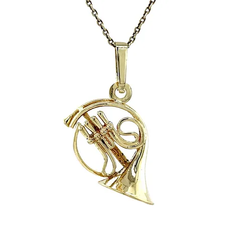 Vintage 14K Gold Horn Pendant