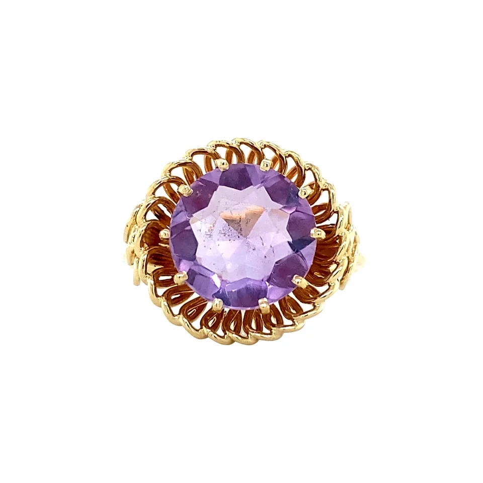 Vintage 14K Gold Ring with Amethyst