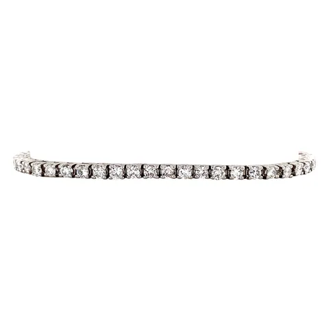 Vintage 14K White Gold Tennis Bracelet with Diamond 17.5 cm
