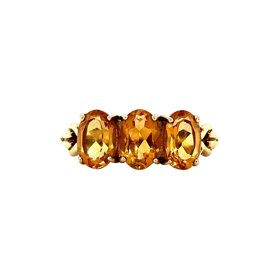 Vintage 14K Gold Ring with Citrine