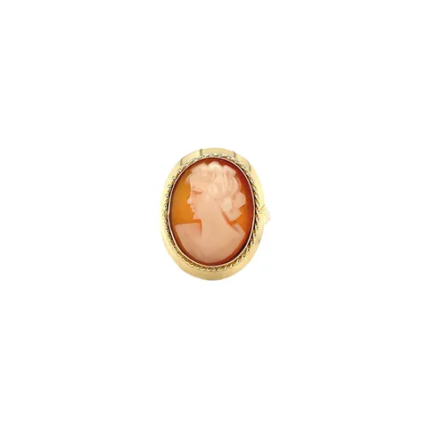 Vintage 14K Gold Ring with Cameo