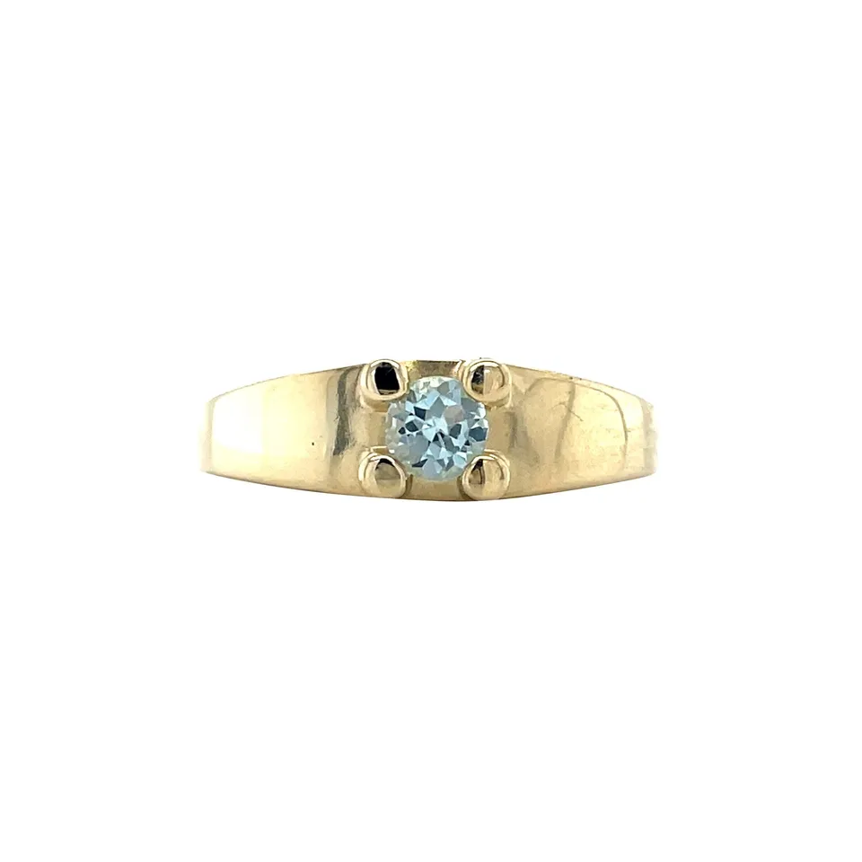 Vintage 8K Gold Ring with Blue Topaz