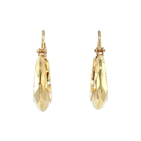 Vintage 14K Gold Fisherman's Hoop Earrings
