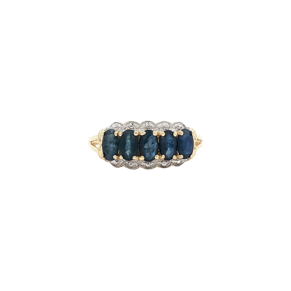 Vintage 9K Gold Ring with Sapphire