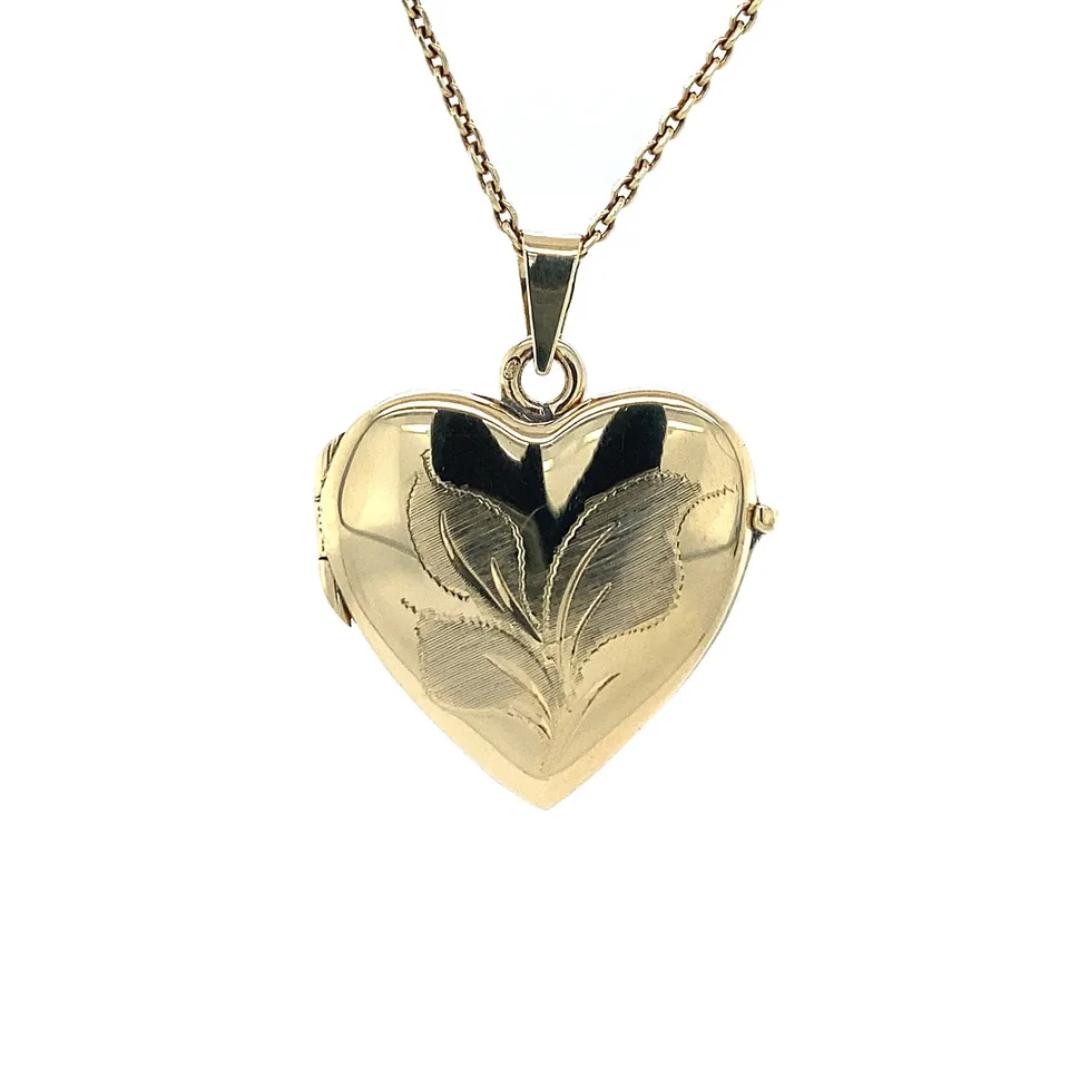 Vintage 14K Gold Locket with Engraving