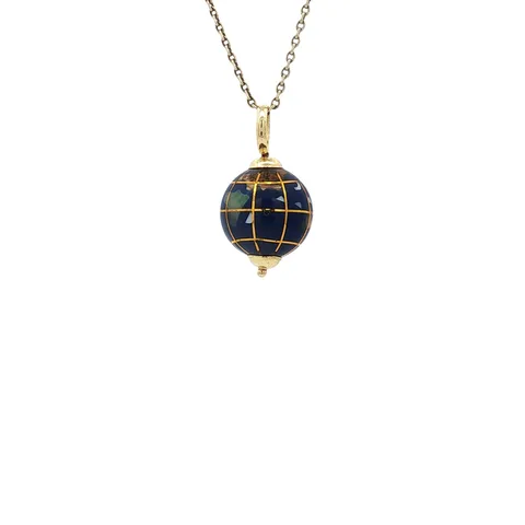 Vintage 18K Gold Globe Pendant