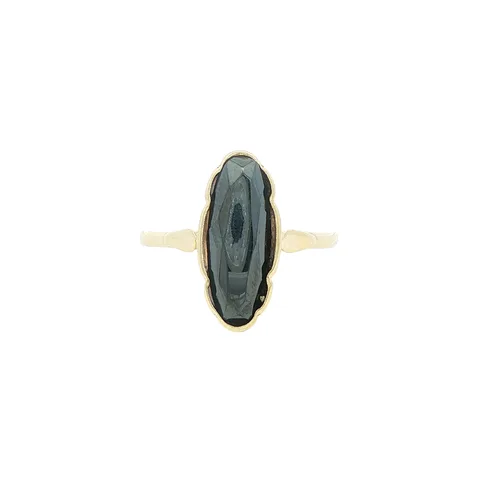 Vintage 14K Gold Ring with Hematite