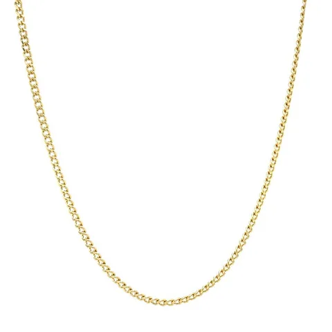 Vintage 14K Gold Long Necklace Curb 54 cm