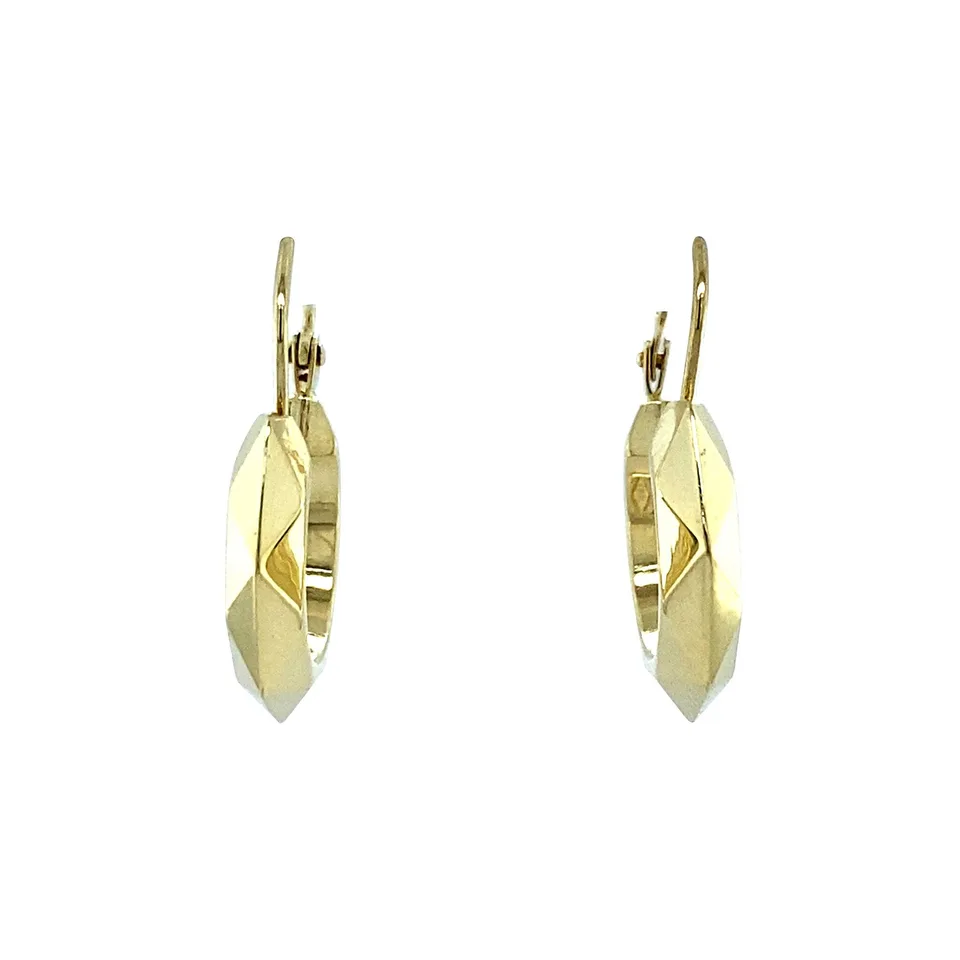 Vintage 14K Gold Fisherman's Hoop Earrings