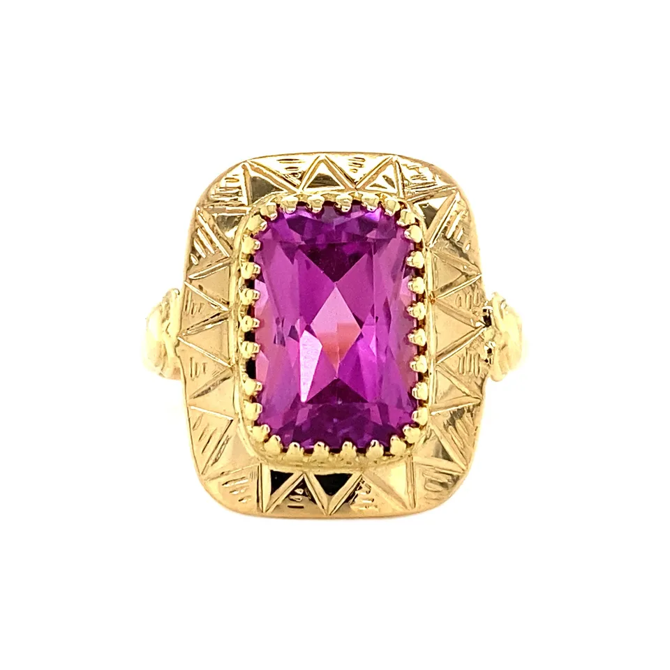 Vintage 14K Gold Ring with Pink Sapphire
