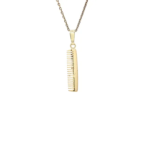 Vintage 14K Gold Comb Pendant
