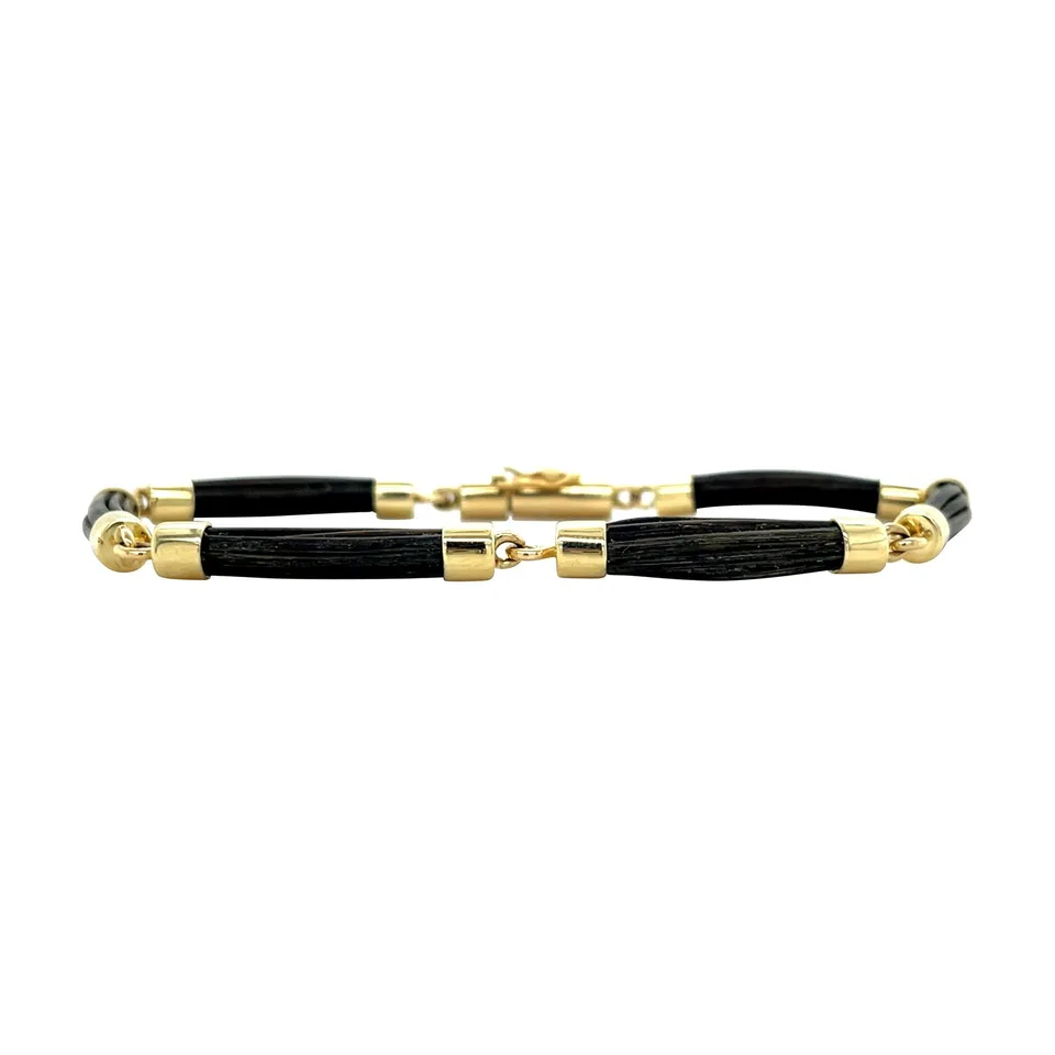 Vintage 14K Gold Bracelet with Olifanten Haar