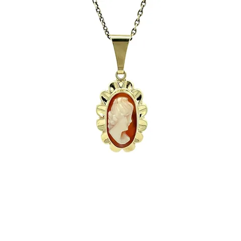 Vintage 14K Gold Pendant with Cameo